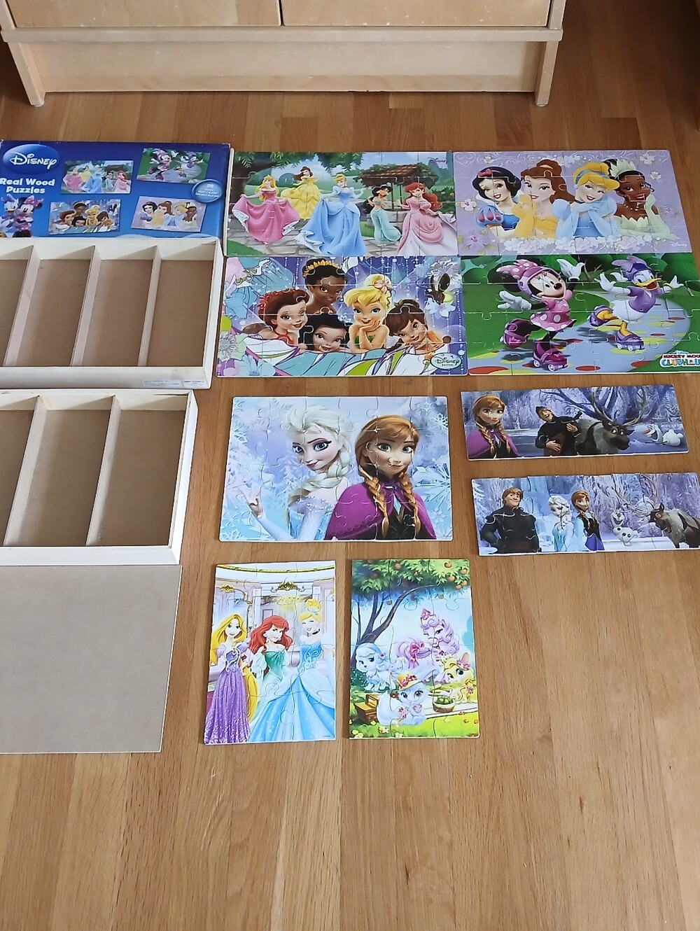 Disney Frozen + Mickey Mouse + Princess puzzles